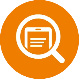 Mobile search - orange icon