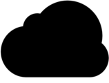 Cloud storage - black icon