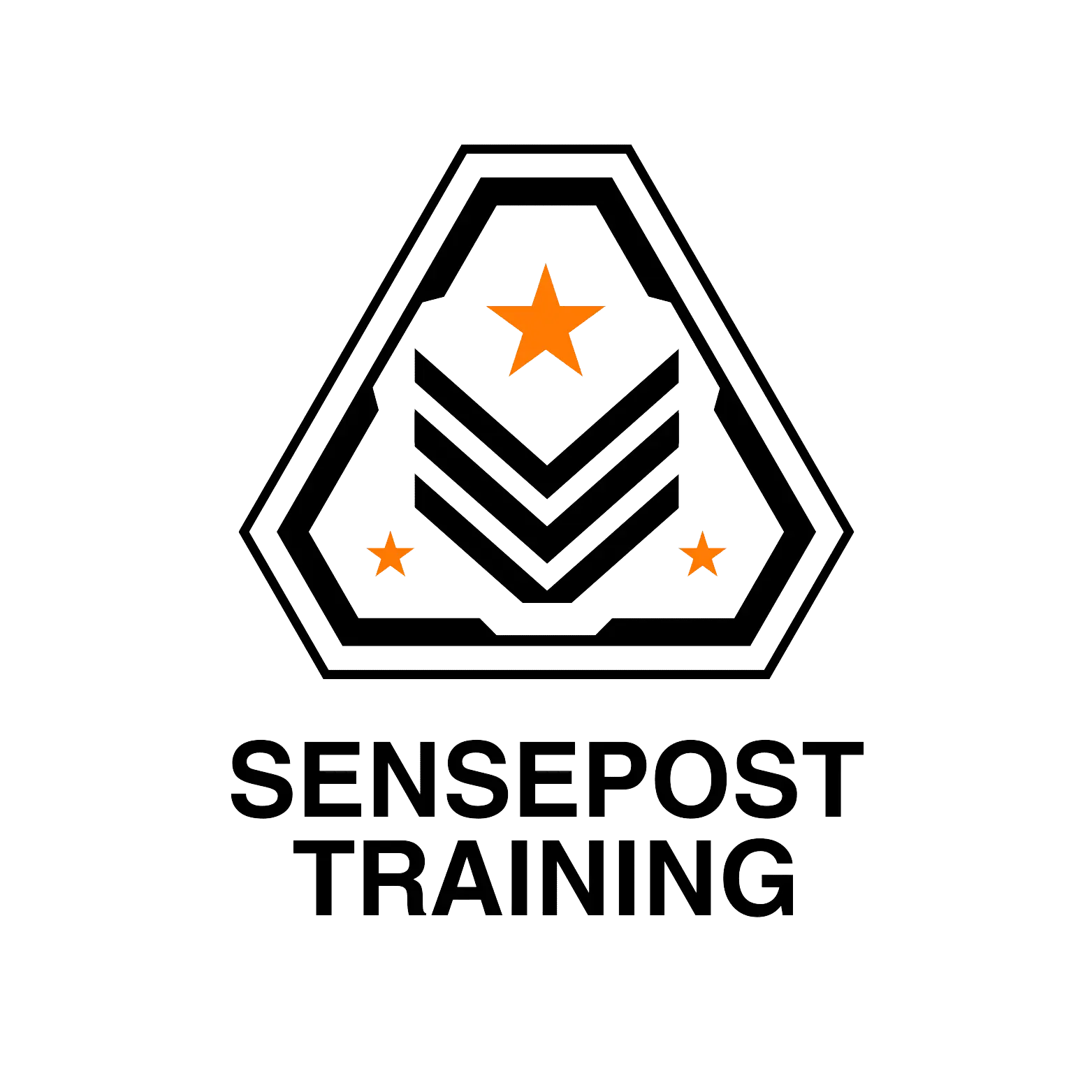 Sense Post Training Logo Transparent BlackEmblem