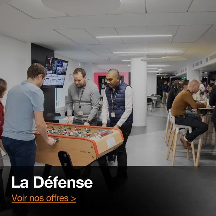 Photo de l'open space Orange cyberdefense à la défense