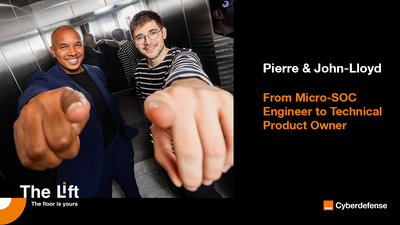 Pierre Lelièvre and John-Lloyd Hamlet take the Lift to the next floor to share their mutual experience.