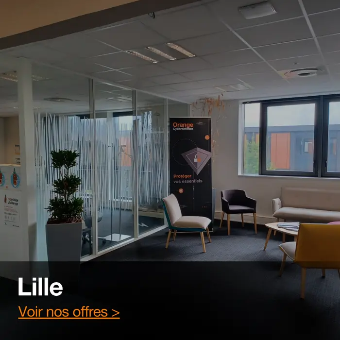 Photo de l'open space Orange cyberdefense à Lille