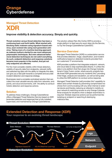 Managed Threat Detection XDR datasheet