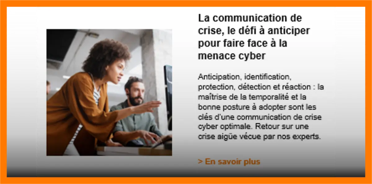 capture d'un paragraphe de la newsletter sur la communication de crise