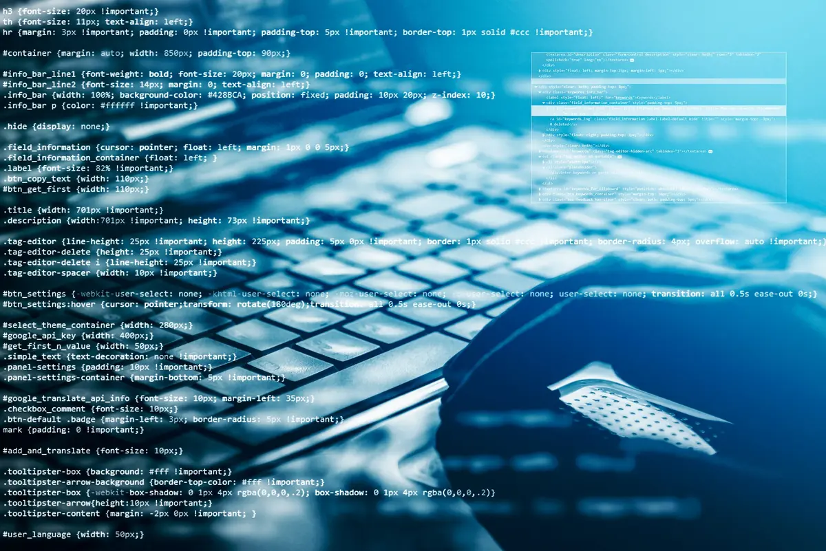 Malicious File Code mit Laptop
