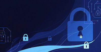 Illustration of several locks in a futuristic digital style, title image of the blog "Expert recommends: Prepare for PQC now" published on the cyber security expert blog The Hacker News