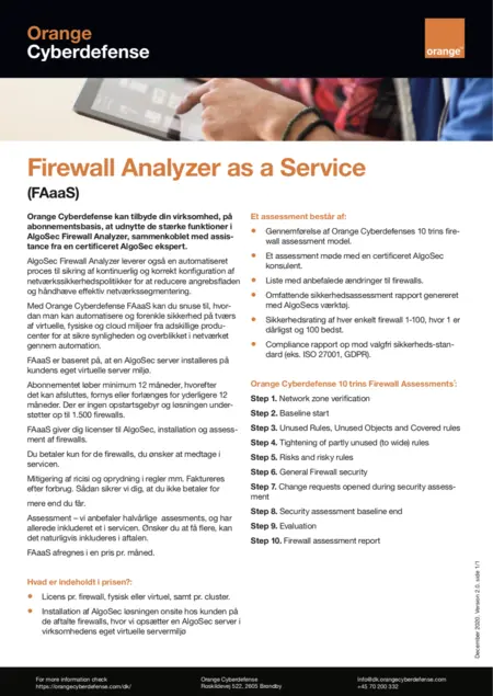 Firewall Analyzer as a service datasheet