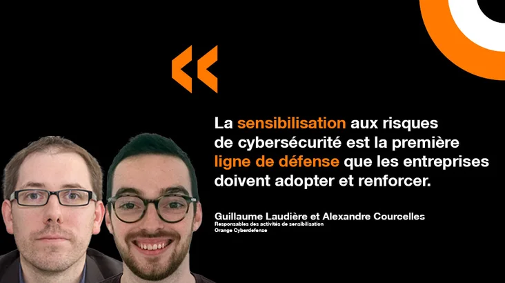Deux experts dédiés à la sensibilisation en cybersécurité illustrent un article sur le sujet. 