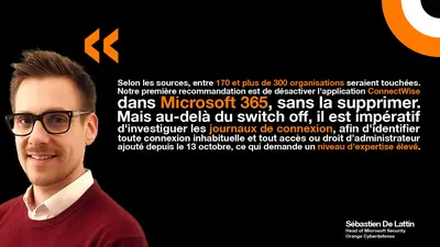 Sébastien De Lattin, Responsable de la sécurité des solutions Microsoft chez Orange Cyberfense, analyse la campagne malveillante du groupe Storp-0940