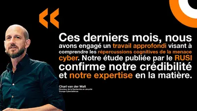 Charl van der Walt, Directeur de la Recherche en sécurité, Orange Cyberdefense. Charl van der Walt au sujet de la publication récente d'une analyse fournie par son équipe dans un rapport du RUSI.