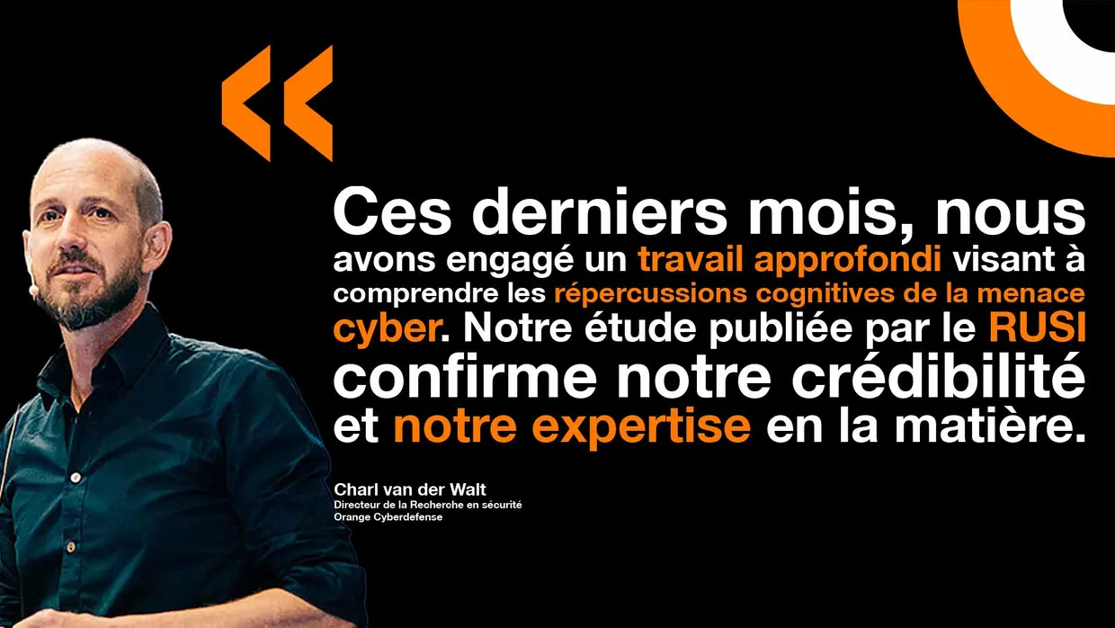 Charl van der Walt, Directeur de la Recherche en sécurité, Orange Cyberdefense. Charl van der Walt au sujet de la publication récente d'une analyse fournie par son équipe dans un rapport du RUSI.