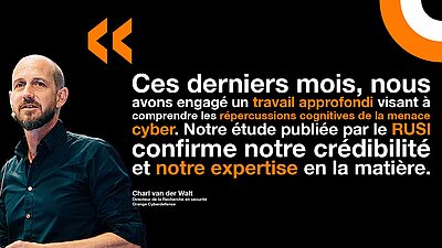 Charl van der Walt au sujet de la publication récente d'une analyse fournie par son équipe dans un rapport du RUSI.  