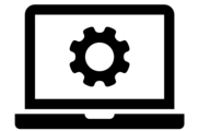 Laptop settings - black icon