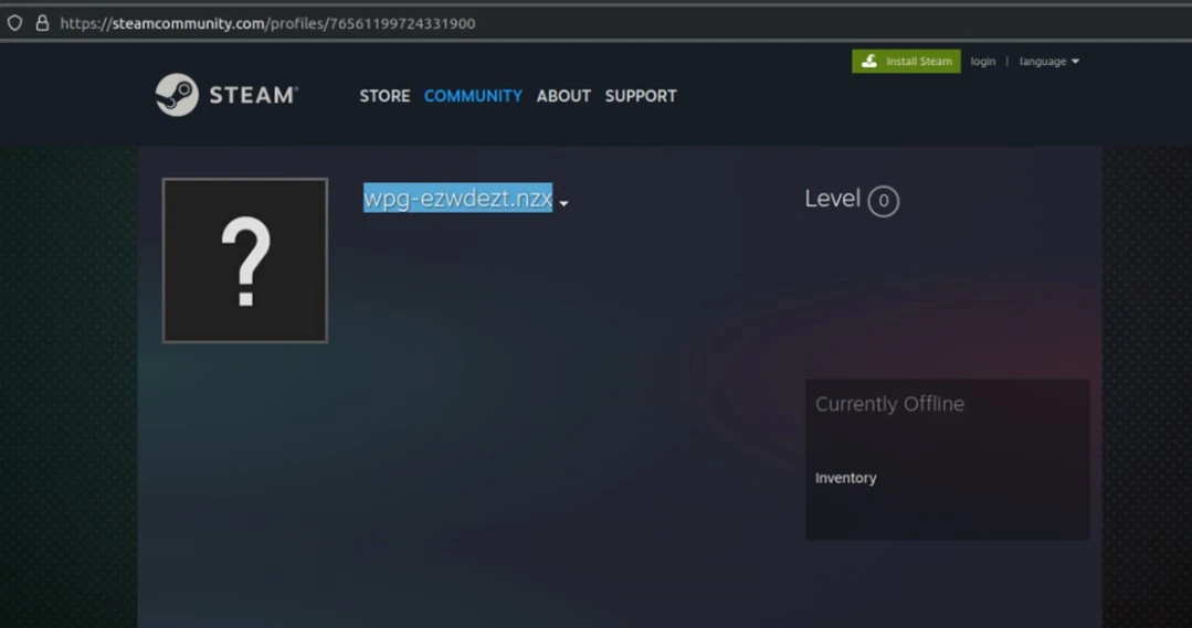 Threat Actors created a profile on the video game platform “Steam” to host C2 information