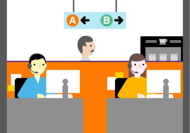 Illustration of three persons working in an office