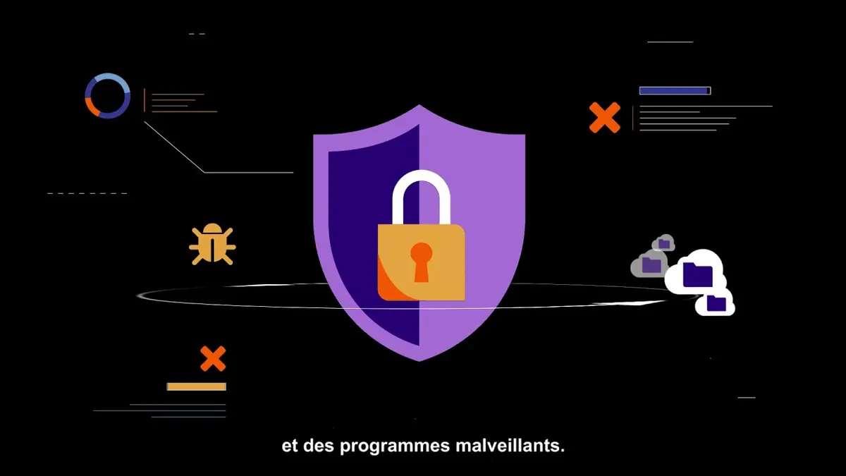un cadenas dans un bouclier