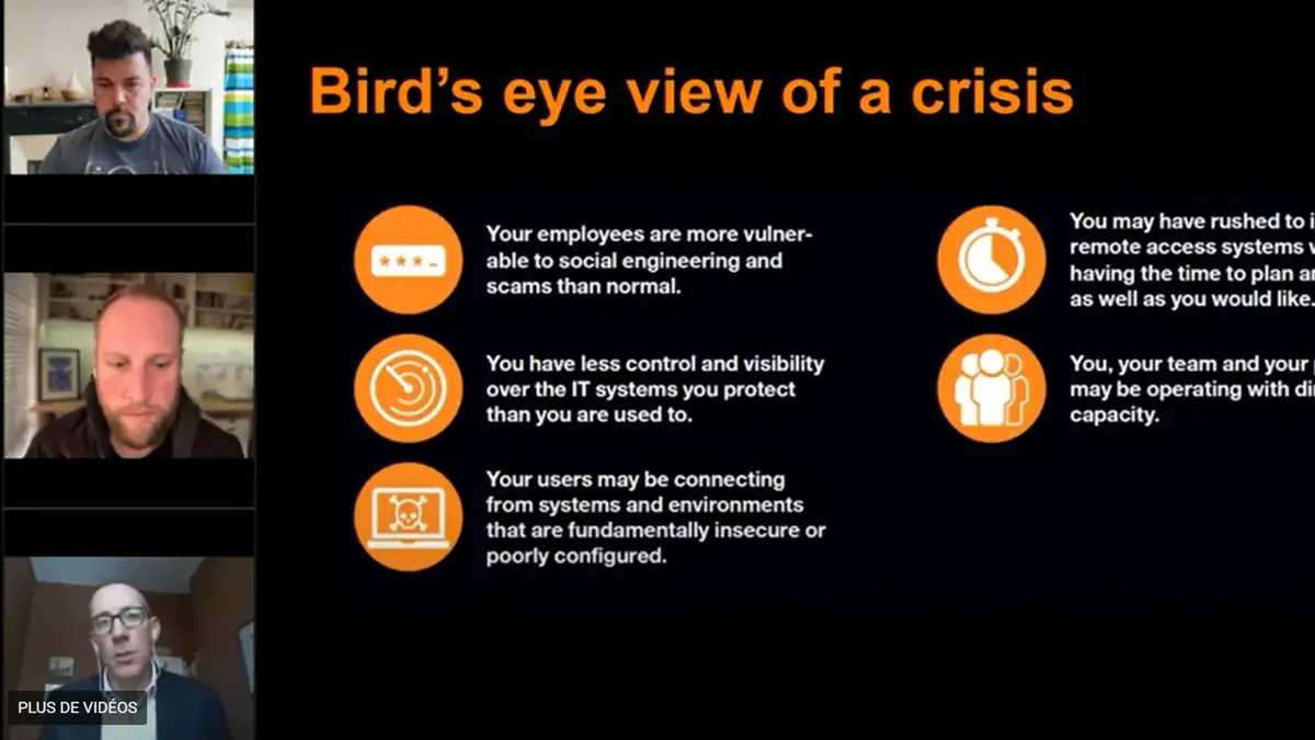Webcast: Cybersecurity in a lockdown - screenshot