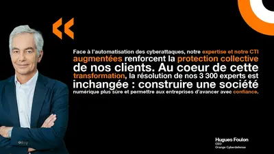Hugues Foulon CEO d'Orange Cyberdefense commente les résultats financiers du troisième trimestre 2026. 