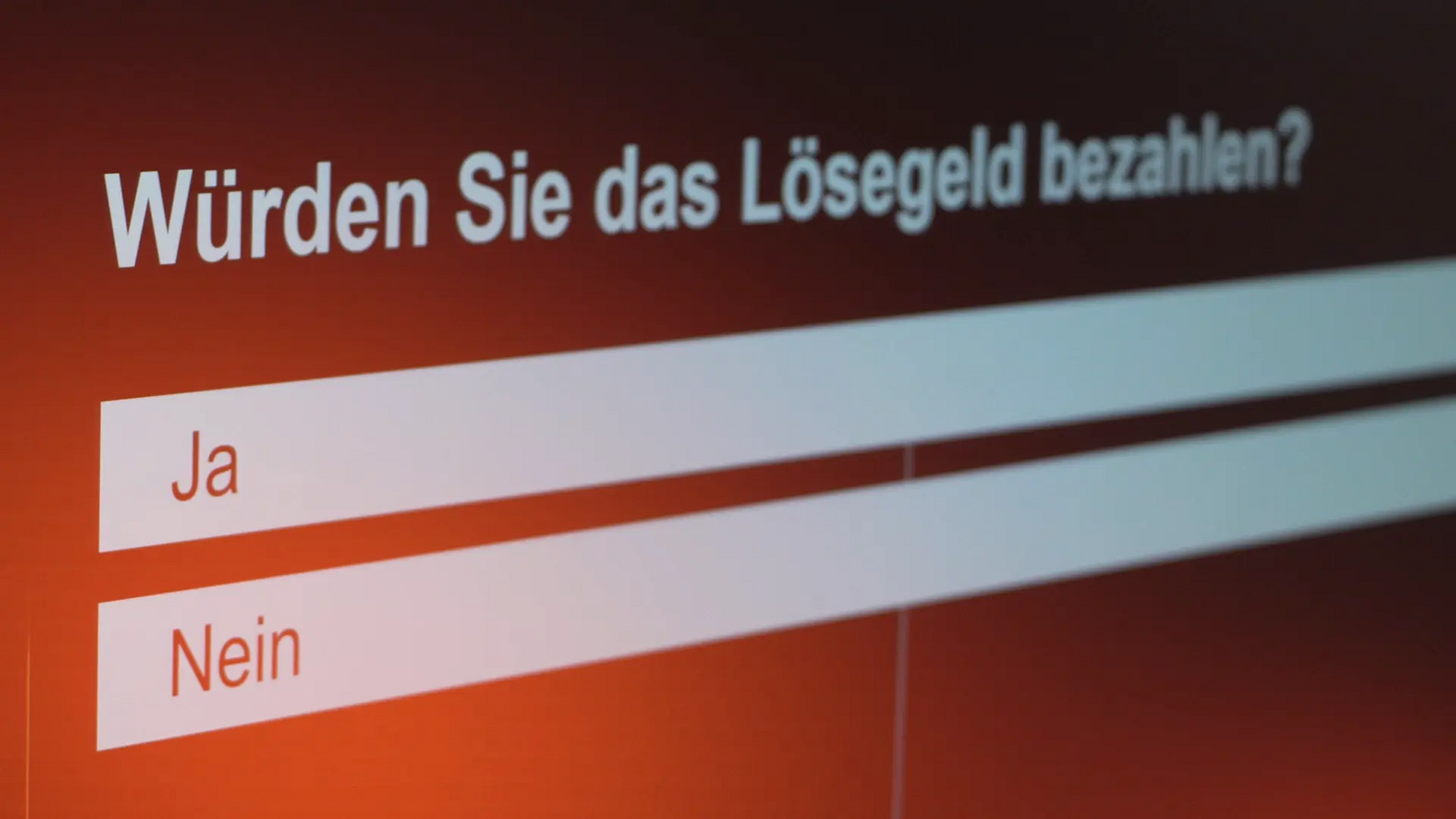 Umfrage zu Ransomware: Würden Sie das Lösegeld bezahlen?