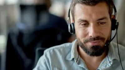 Man with a headset