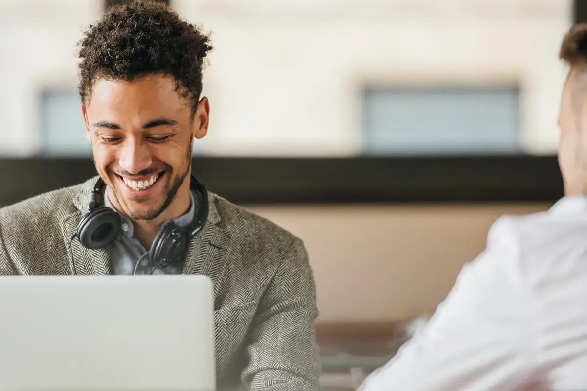 Person in front of Laptop