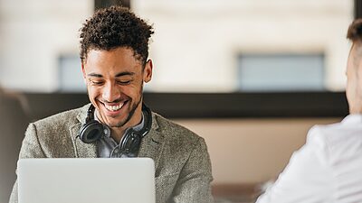 Person in front of Laptop