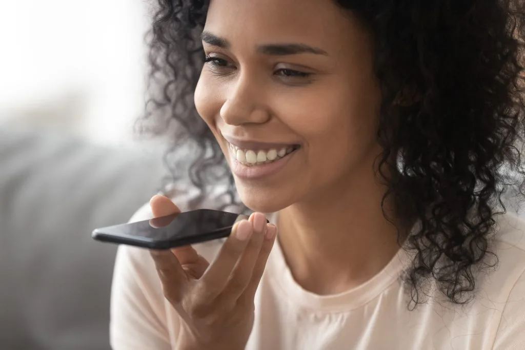 woman with smartphone