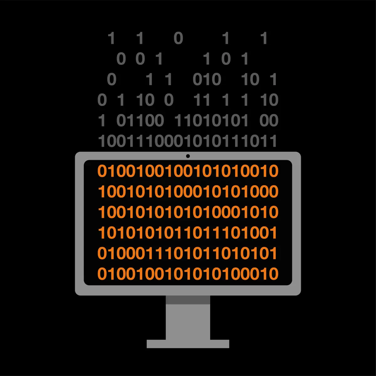 graphic image of code on desktop