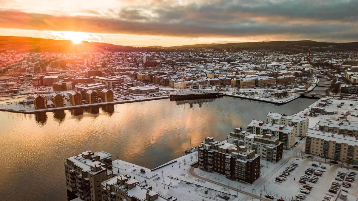 Sundsvall solnedgång