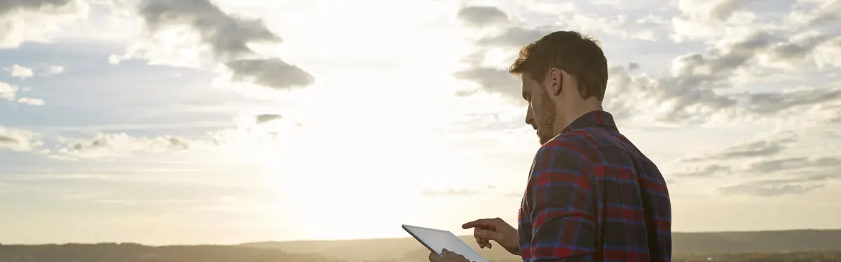 Man with a tablet