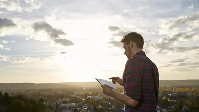 Man with a tablet