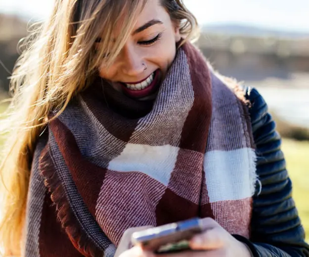 Woman phone