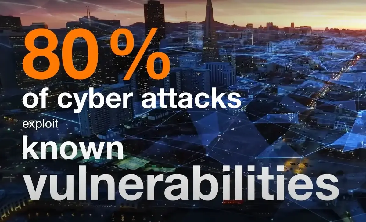 Statistic: 80% of cyber attacks are known vulnerabilities