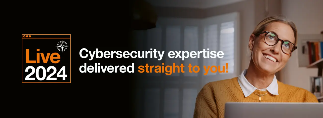 Live Stream banner Orange Cyberdefense