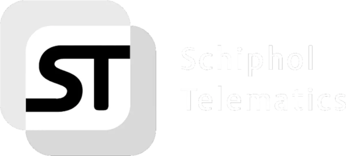 Logo Schiphol Telematics zwart wit