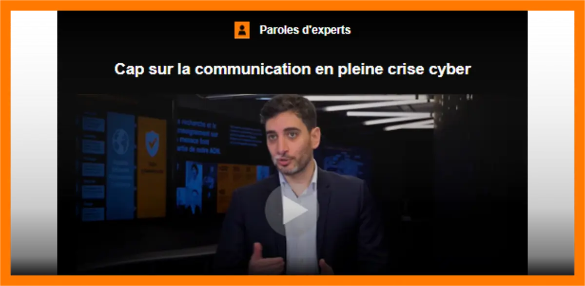 Capture d'une image issue de la vidéo de Romain Naïm sur la gestion de crise