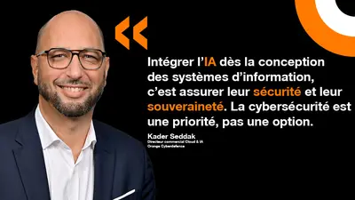 Kader Seddak revient sur les enjeux de cybersécurité liés à l'émergence de l'IA. Kader Seddak, Directeur commercial Cloud et IA chez Orange Cyberdefense, analyse les enjeux de cyersécurité à l'ère de l'IA.