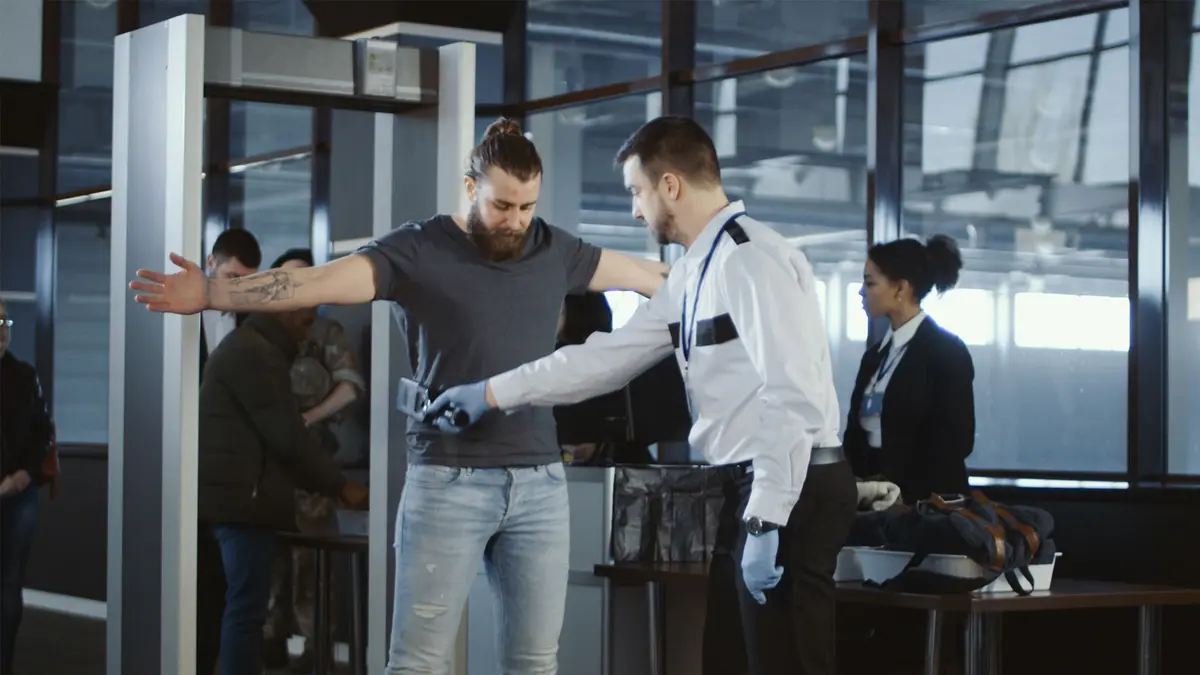 Afbeelding security op luchthaven