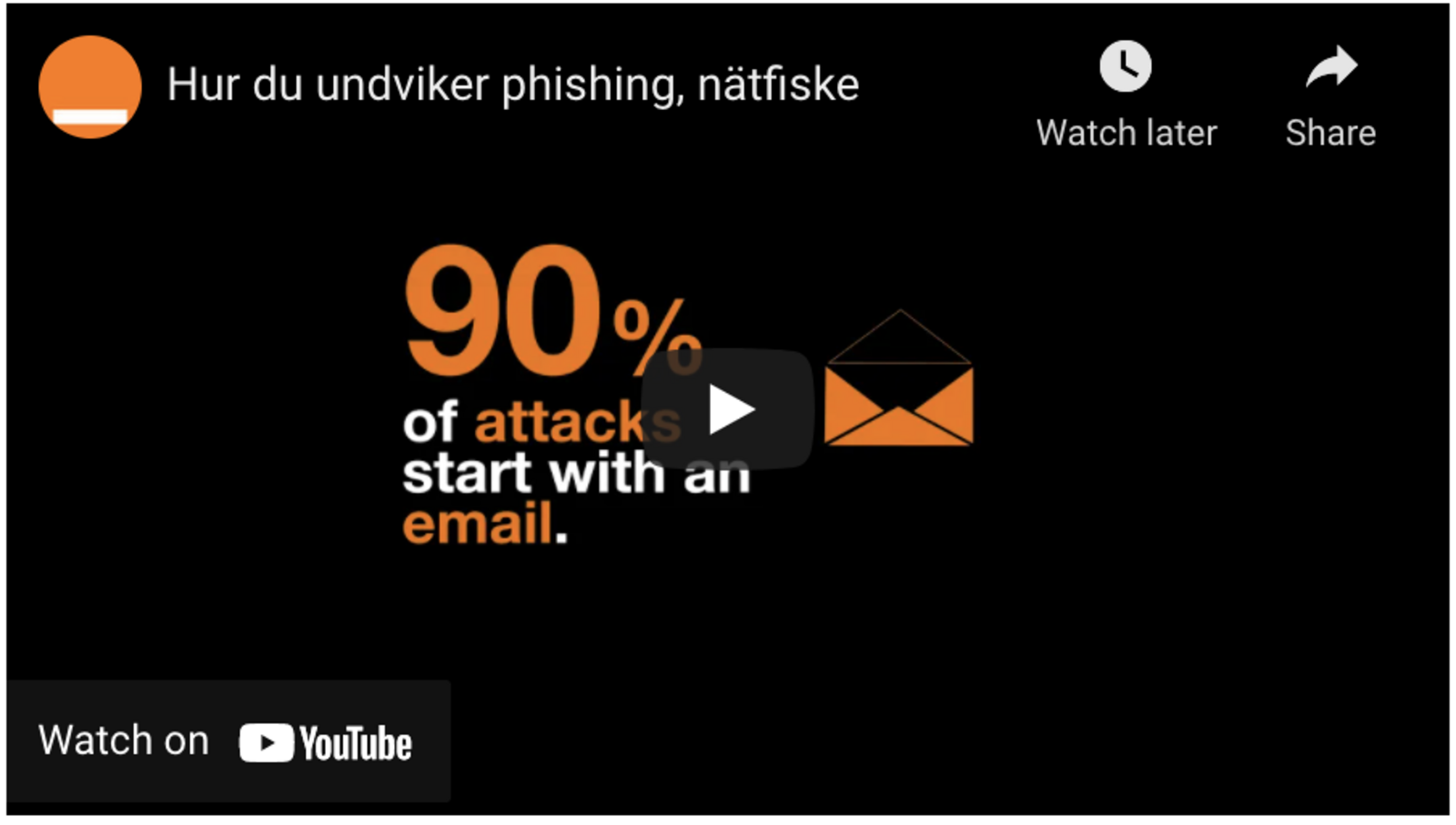 Phishing youtube video Oragnge Cyberdefense