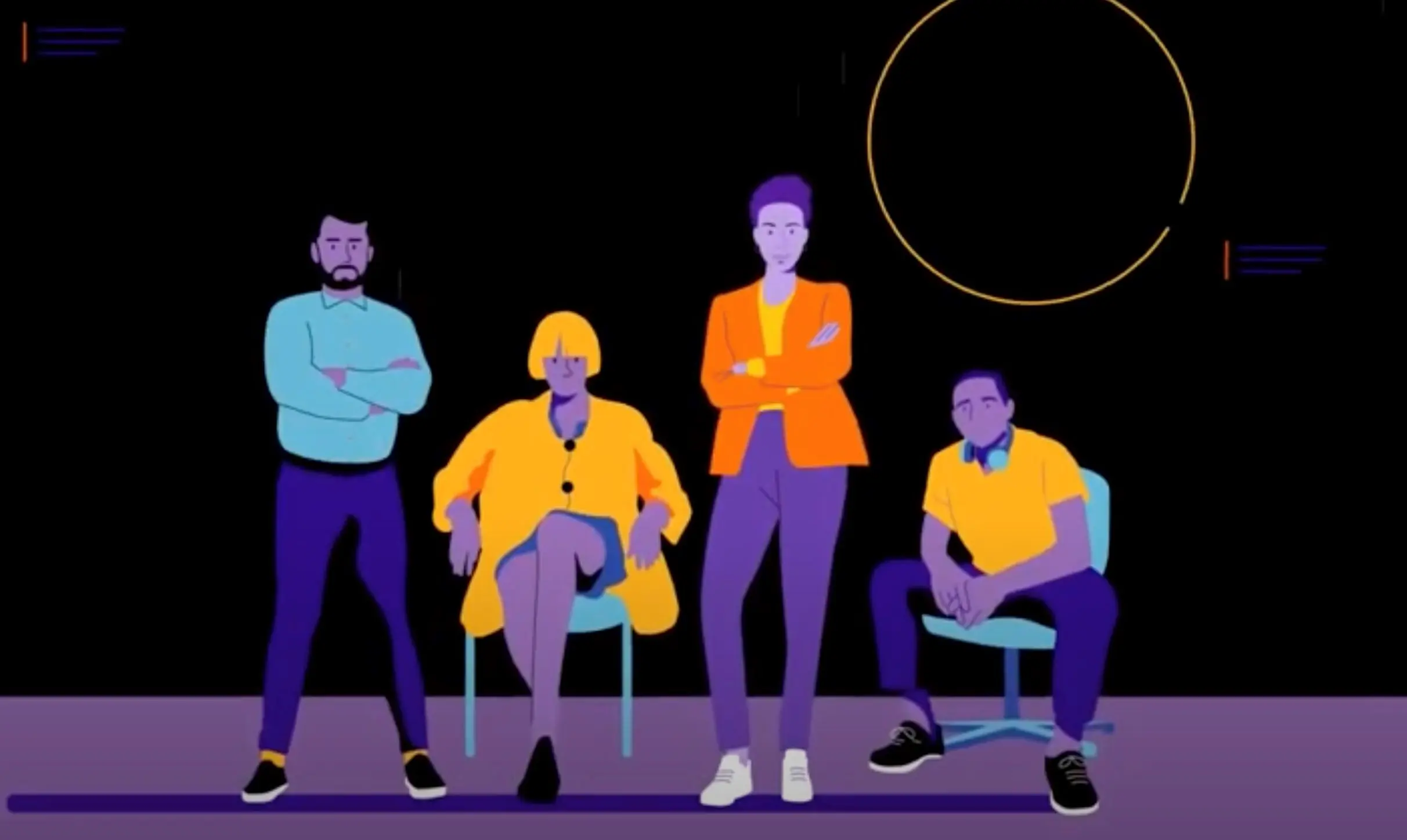 illustration représentant quatres personnes