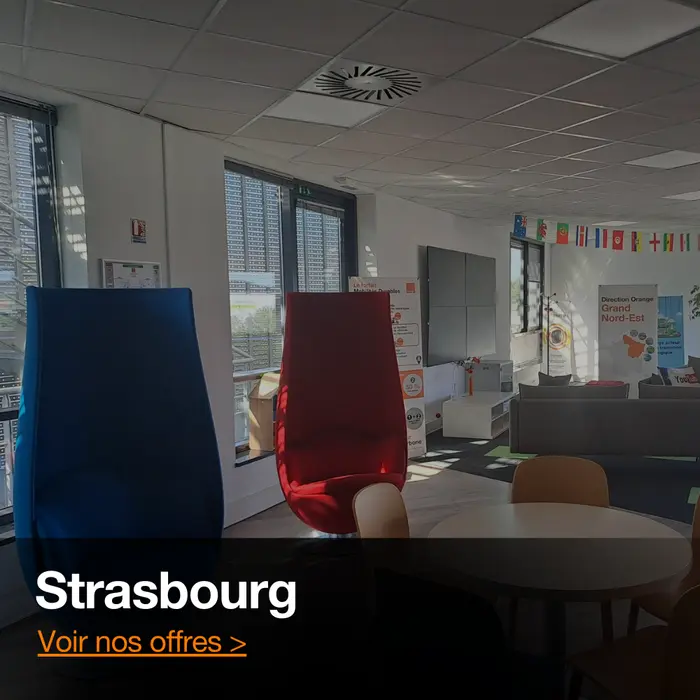 Photo de l'open space Orange cyberdefense à Strasbourg