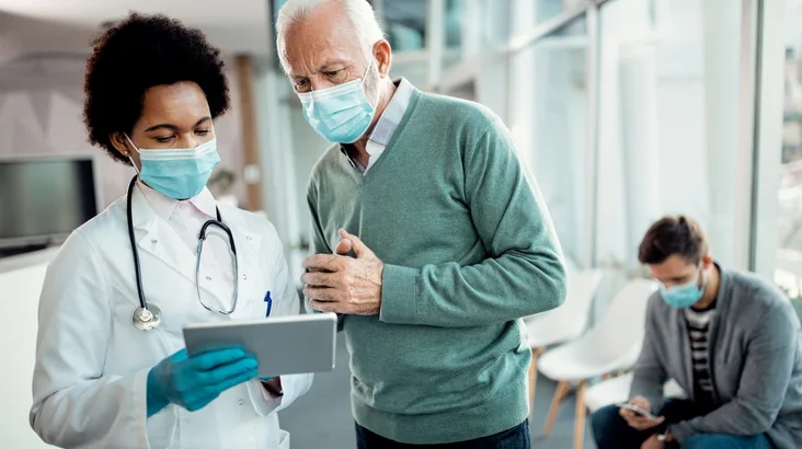 Doctor talking to a patient