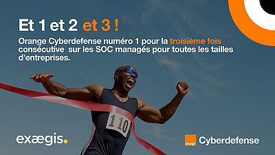 Orange Cyberdefense nommé leader sur les SOC managés pour la troisième fois consécutive par le Cabinet Exaegis. 