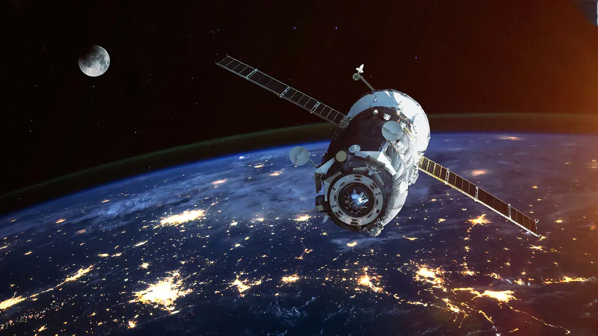 Un satellite vu de l'espace