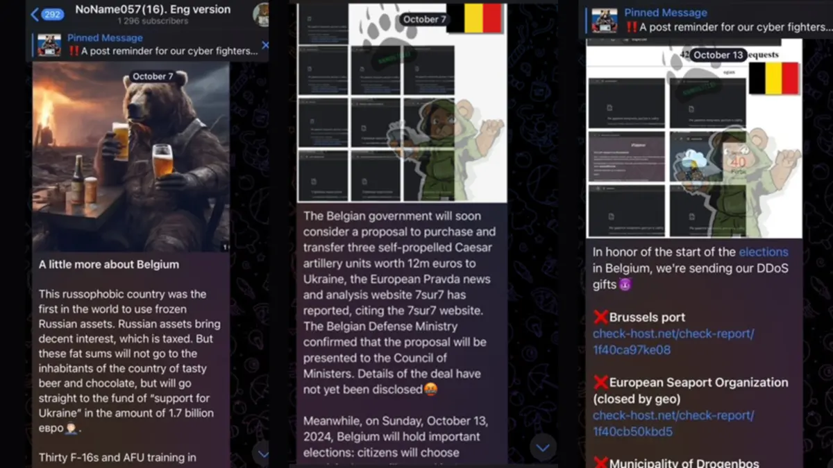 A screenshot of a mobile app or website interface showing a dark-themed layout with text, icons, and colorful elements, possibly related to cybersecurity or technology.