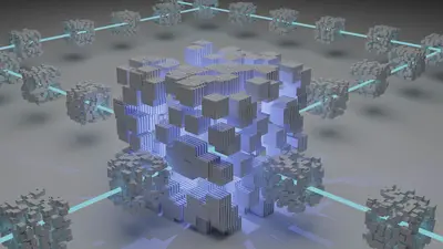 Un schéma isométrique qui représente des blocs de données. 