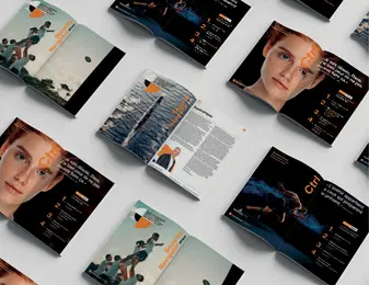 Mockup présentant les différentes revues phares d'Orange Cyberdefense