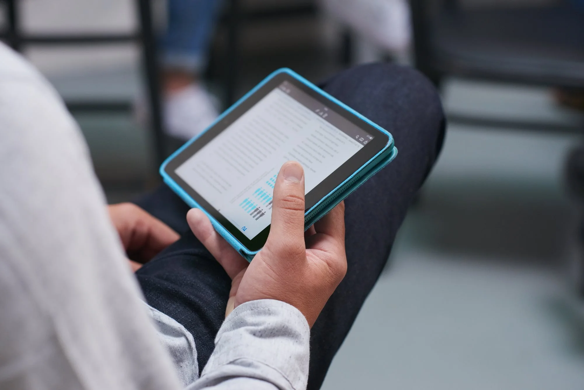 person holding mobile device