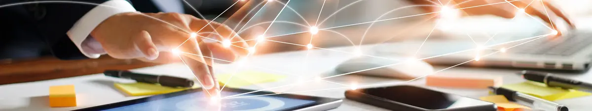Graphical photo of the digital connections between different devices