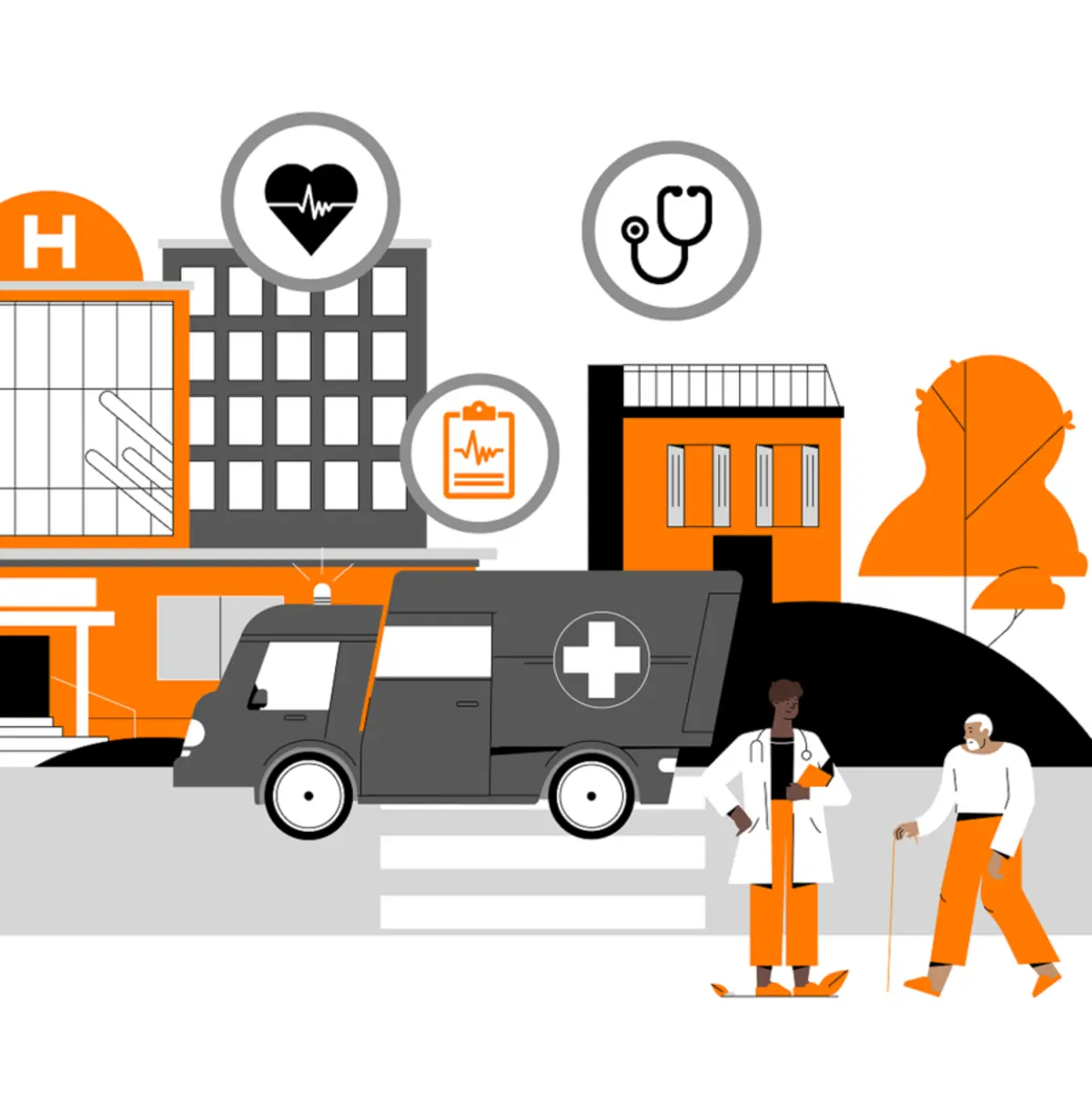Afbeelding illustratie zorg